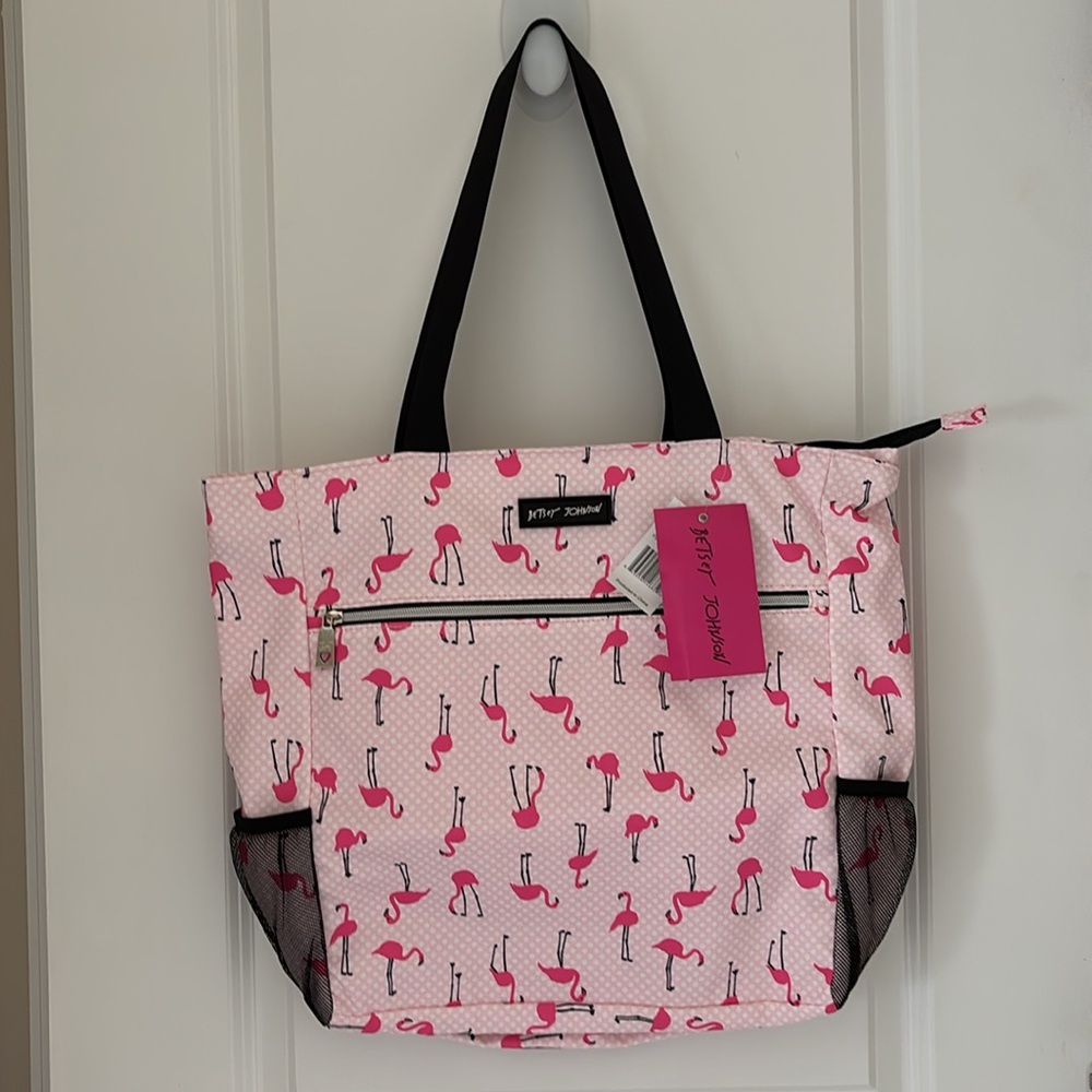 ☀️Betsey Johnson Pink Flamingo Tote Bag